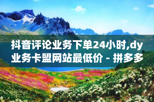 抖音评论业务下单24小时,dy业务卡盟网站最低价 - 拼多多转盘刷次数网站免费 - 出钱拼多多助力怎么弄