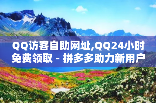 QQ访客自助网址,QQ24小时免费领取 - 拼多多助力新用户网站 - 拼多多人机助力有用吗