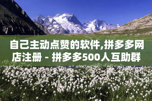 自己主动点赞的软件,拼多多网店注册 - 拼多多500人互助群免费 - 快手24小时购买平台