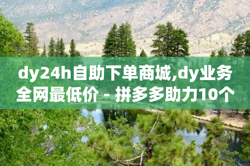 dy24h自助下单商城,dy业务全网最低价 - 拼多多助力10个技巧 - 拼多多修改推流密钥技术