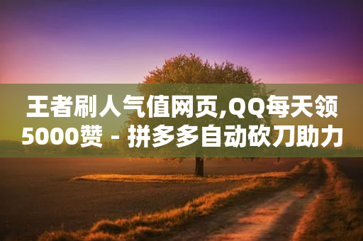 王者刷人气值网页,QQ每天领5000赞 - 拼多多自动砍刀助力软件 - 剩0.01元宝后面全是打钱了