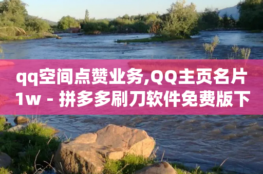 qq空间点赞业务,QQ主页名片1w - 拼多多刷刀软件免费版下载 - 大军qq小号批发商城官网