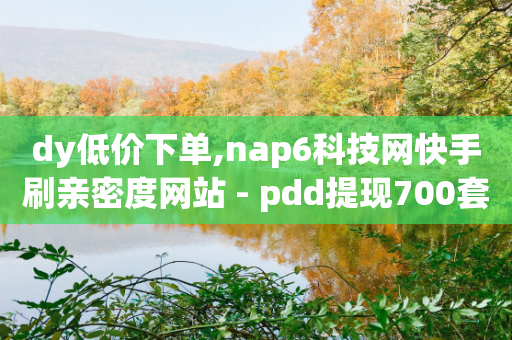 dy低价下单,nap6科技网快手刷亲密度网站 - pdd提现700套路最后一步 - 砍价助力软件