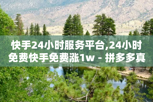 快手24小时服务平台,24小时免费快手免费涨1w - 拼多多真人助力 - 拼多多商家版电脑端入口