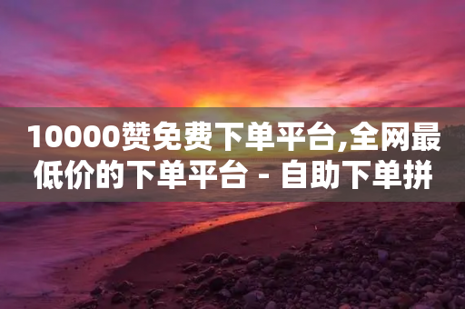 10000赞免费下单平台,全网最低价的下单平台 - 自助下单拼多多 - 拼多多支付出码