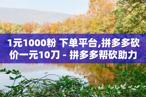 1元1000粉 下单平台,拼多多砍价一元10刀 - 拼多多帮砍助力网站 - 拼多多官方拒绝退运费