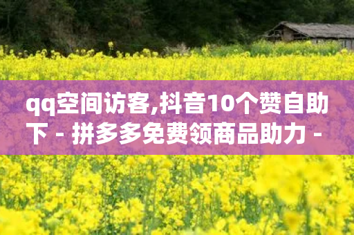 qq空间访客,抖音10个赞自助下 - 拼多多免费领商品助力 - 怎么看我给谁助力了