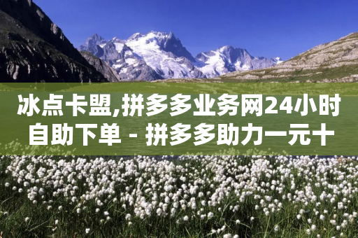 冰点卡盟,拼多多业务网24小时自助下单 - 拼多多助力一元十刀网页 - 拼多多百亿补贴单单返