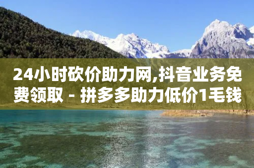 24小时砍价助力网,抖音业务免费领取 - 拼多多助力低价1毛钱10个 - 拼多多转盘提现技巧-第1张图片-靖非智能科技传媒