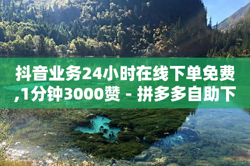 抖音业务24小时在线下单免费,1分钟3000赞 - 拼多多自助下单全网最便宜 - 吞刀-第1张图片-靖非智能科技传媒