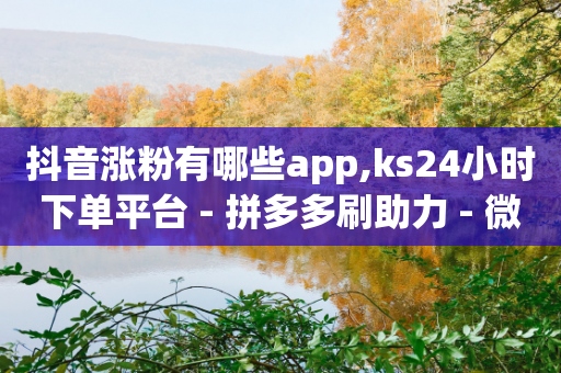 抖音涨粉有哪些app,ks24小时下单平台 - 拼多多刷助力 - 微信拼多多群助力群贴吧