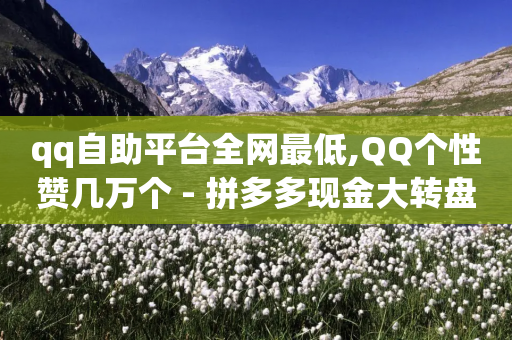 qq自助平台全网最低,QQ个性赞几万个 - 拼多多现金大转盘刷助力网站免费 - 拼多多买刀助力有成功的吗