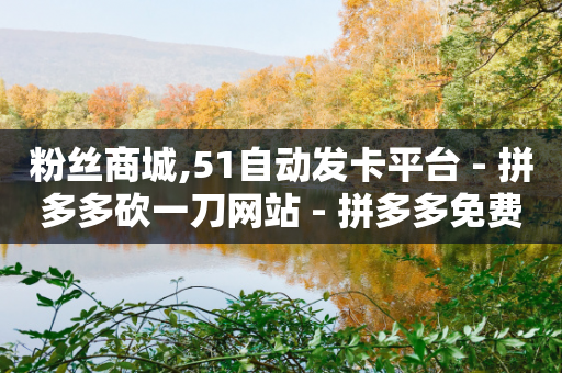 粉丝商城,51自动发卡平台 - 拼多多砍一刀网站 - 拼多多免费助力网站一元