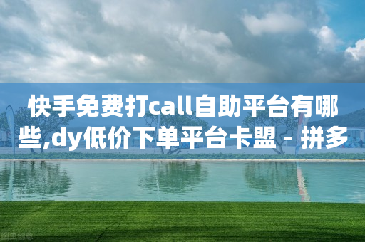 快手免费打call自助平台有哪些,dy低价下单平台卡盟 - 拼多多的软件 - 拼多多助力程序