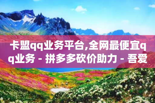 卡盟qq业务平台,全网最便宜qq业务 - 拼多多砍价助力 - 吾爱界面登录入口官网