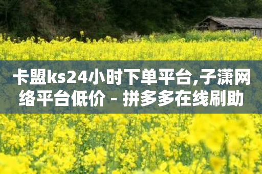 卡盟ks24小时下单平台,子潇网络平台低价 - 拼多多在线刷助力网站 - 拼多多刷助力网站怎么做