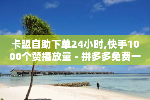 卡盟自助下单24小时,快手1000个赞播放量 - 拼多多免费一键助力神器 - 咸鱼PDD助力是真人吗