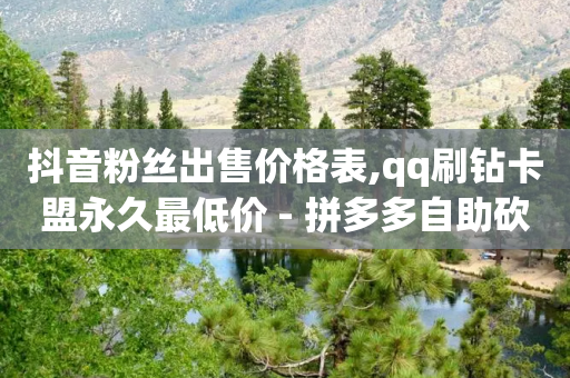 抖音粉丝出售价格表,qq刷钻卡盟永久最低价 - 拼多多自助砍价网站 - 拼多多自助业务下单网站