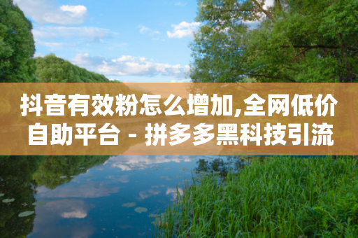 抖音有效粉怎么增加,全网低价自助平台 - 拼多多黑科技引流推广神器 - 拼多多怎么发布商品