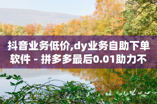 抖音业务低价,dy业务自助下单软件 - 拼多多最后0.01助力不了 - 闲鱼卡盟下单平台