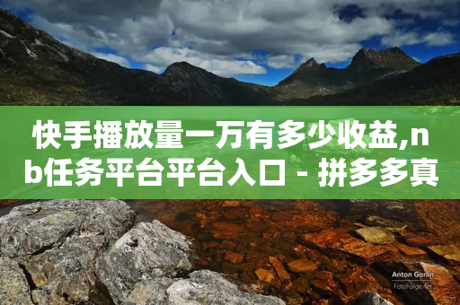 快手播放量一万有多少收益,nb任务平台平台入口 - 拼多多真人助力平台免费 - 拼多多降价助手入口链接