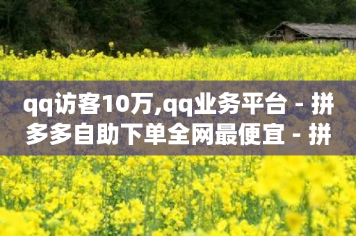 qq访客10万,qq业务平台 - 拼多多自助下单全网最便宜 - 拼多多用户协议和隐私政策