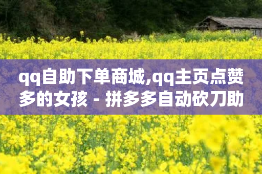 qq自助下单商城,qq主页点赞多的女孩 - 拼多多自动砍刀助力软件 - 微信小程序互助群