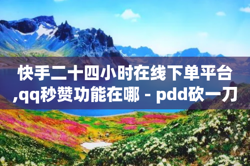 快手二十四小时在线下单平台,qq秒赞功能在哪 - pdd砍一刀助力助力平台官网 - 拼多多现金大转盘600元