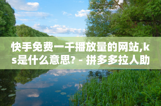 快手免费一千播放量的网站,ks是什么意思? - 拼多多拉人助力群 - 拼多多助力网址是什么样的