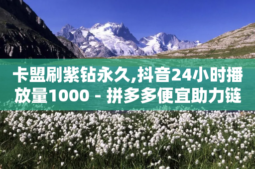 卡盟刷紫钻永久,抖音24小时播放量1000 - 拼多多便宜助力链接 - 刷刀软件