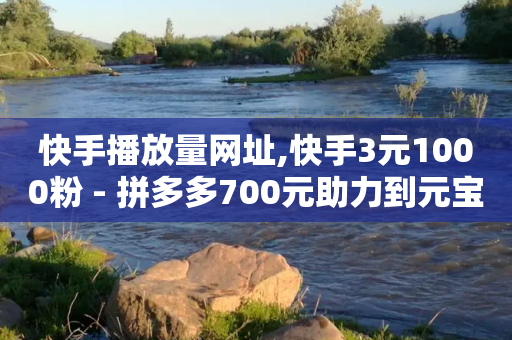 快手播放量网址,快手3元1000粉 - 拼多多700元助力到元宝了 - 拼多多抽奖次数怎么刷-第1张图片-靖非智能科技传媒