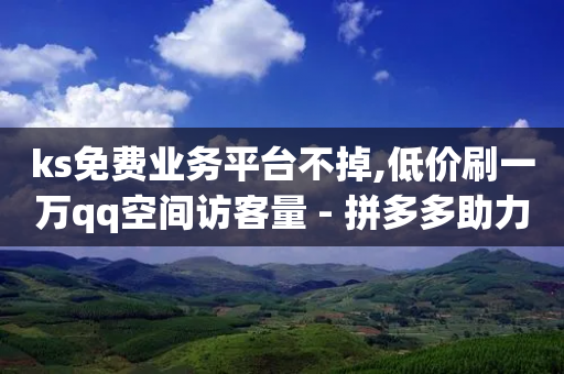 ks免费业务平台不掉,低价刷一万qq空间访客量 - 拼多多助力网址 - 拼多多在线助力