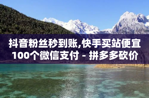 抖音粉丝秒到账,快手买站便宜100个微信支付 - 拼多多砍价有几个阶段 - 拼多多拼单返现50元微信打款-第1张图片-靖非智能科技传媒