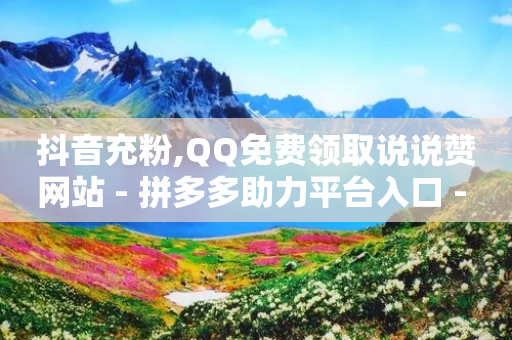 抖音充粉,QQ免费领取说说赞网站 - 拼多多助力平台入口 - 拼多多助力哪里买-第1张图片-靖非智能科技传媒