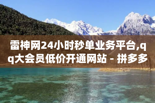 雷神网24小时秒单业务平台,qq大会员低价开通网站 - 拼多多扫码助力软件 - 拼多多奥运会助力-第1张图片-靖非智能科技传媒