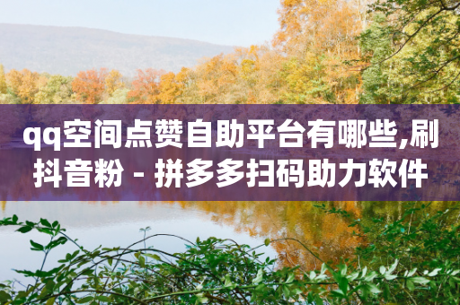 qq空间点赞自助平台有哪些,刷抖音粉 - 拼多多扫码助力软件 - 拼多多新用户助力真的能提现吗