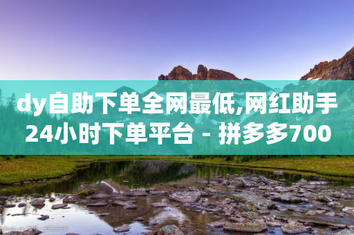 dy自助下单全网最低,网红助手24小时下单平台 - 拼多多700元有成功的吗 - 我把它要拼多多