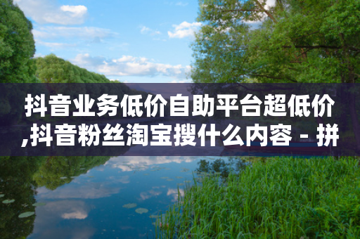 抖音业务低价自助平台超低价,抖音粉丝淘宝搜什么内容 - 拼多多新用户助力神器 - 拼多多助力互助团微信