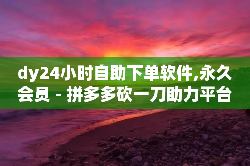 dy24小时自助下单软件,永久会员 - 拼多多砍一刀助力平台 - 拼多多的砍一刀在线帮同助-第1张图片-靖非智能科技传媒