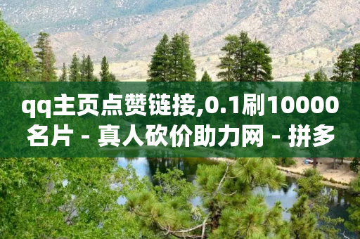 qq主页点赞链接,0.1刷10000名片 - 真人砍价助力网 - 拼多多自动跟价能看到价格吗