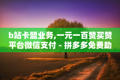 b站卡盟业务,一元一百赞买赞平台微信支付 - 拼多多免费助力 - 比拼多多还便宜的购物软件