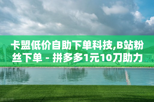 卡盟低价自助下单科技,B站粉丝下单 - 拼多多1元10刀助力平台 - 拼多多小号