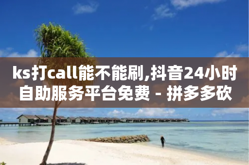 ks打call能不能刷,抖音24小时自助服务平台免费 - 拼多多砍价网站一元10刀 - 拼多多提现什么时候开始的-第1张图片-靖非智能科技传媒