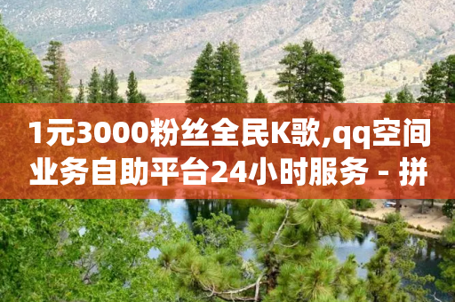 1元3000粉丝全民K歌,qq空间业务自助平台24小时服务 - 拼多多助力黑科技 - dy自助平台业务下单真人-第1张图片-靖非智能科技传媒