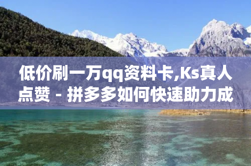 低价刷一万qq资料卡,Ks真人点赞 - 拼多多如何快速助力成功 - 拼多多网店注册