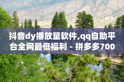 抖音dy播放量软件,qq自助平台全网最低福利 - 拼多多700元助力到元宝了 - 拼多多复制链接便宜的软件-第1张图片-靖非智能科技传媒