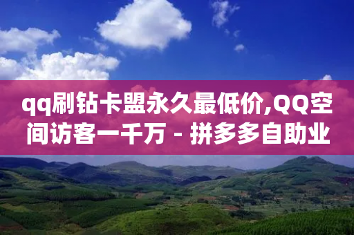 qq刷钻卡盟永久最低价,QQ空间访客一千万 - 拼多多自助业务网 - 拼多多用户服务协议在哪儿-第1张图片-靖非智能科技传媒