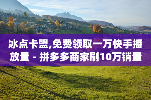 冰点卡盟,免费领取一万快手播放量 - 拼多多商家刷10万销量 - 云端商城app下载安装-第1张图片-靖非智能科技传媒