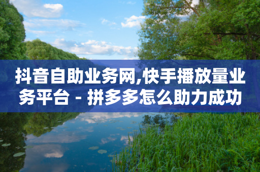 抖音自助业务网,快手播放量业务平台 - 拼多多怎么助力成功 - 拼多多现金大转盘700有成功的吗-第1张图片-靖非智能科技传媒