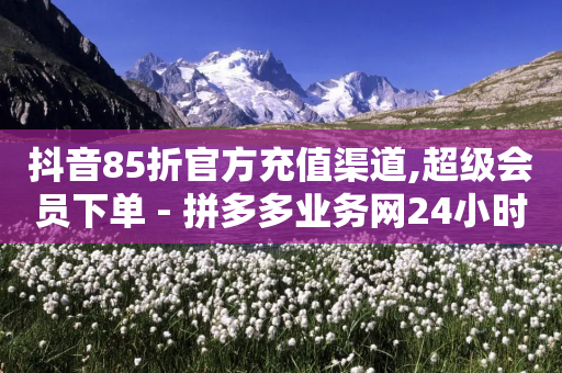 抖音85折官方充值渠道,超级会员下单 - 拼多多业务网24小时自助下单 - 小红书免费24小时下单平台